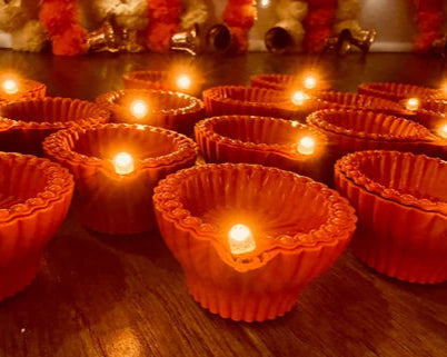 LED Light Water Sensor Diyas Plastic with, Ambient Lights, (Pack of 6/12/18)