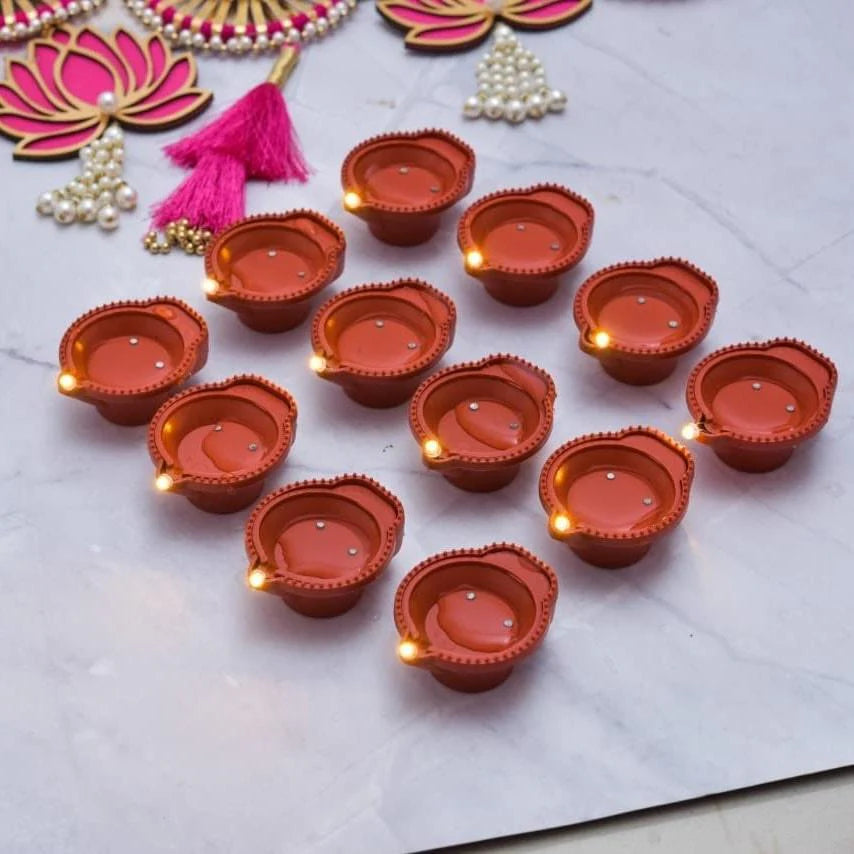 LED Light Water Sensor Diyas Plastic with, Ambient Lights, (Pack of 6/12/18)